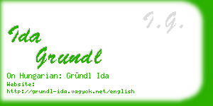 ida grundl business card