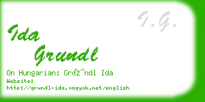 ida grundl business card